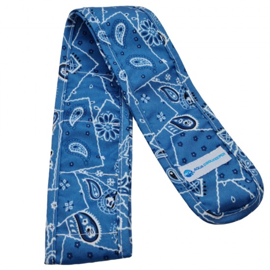 Aqua coolkeeper verkoelingssjaal blue western niet geactiveerd