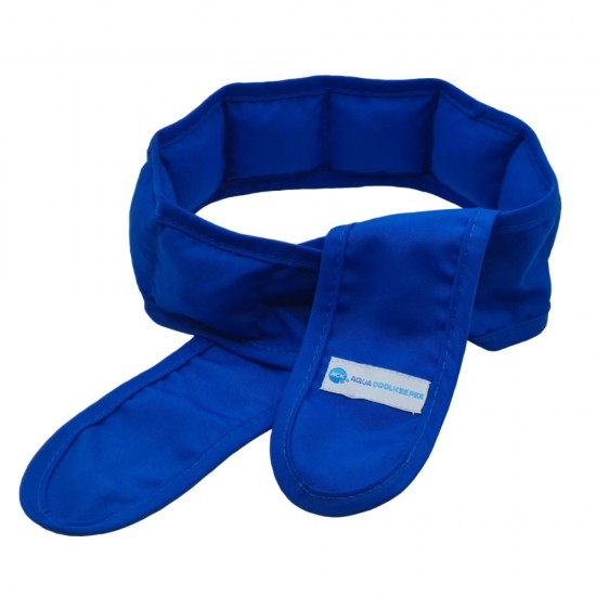 Aqua Coolkeeper Verkoelingssjaal Navy Blue geactiveerd