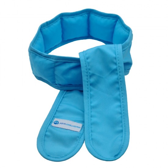 Aqua Coolkeeper Verkoelingssjaal Ocean Blue geactiveerd