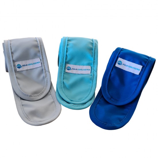 Aqua coolkeeper verkoelingssjaals silver ocean navy niet geactiveerd