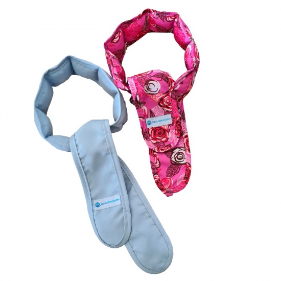 Aqua coolkeeper verkoelingssjaals silver roses geactiveerd