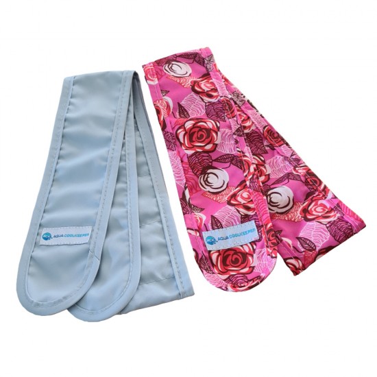 Aqua coolkeeper verkoelingssjaals silver roses niet geactiveerd