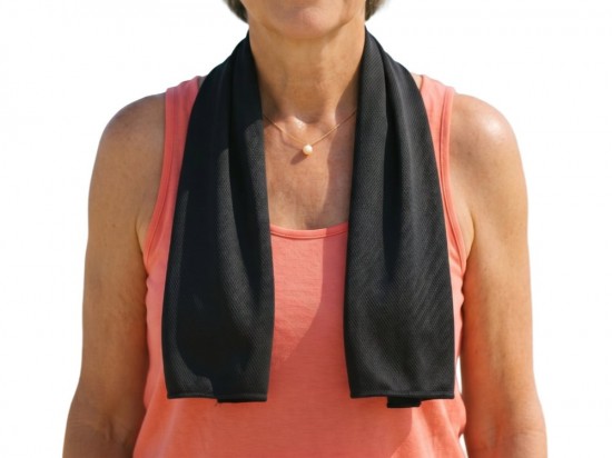 Cooling  towel zwart om de nek