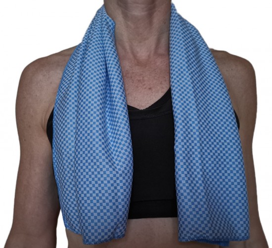 Magic Cool Towel Geruit Lichtblauw