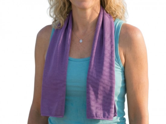 Cooling towel Lila om de nek