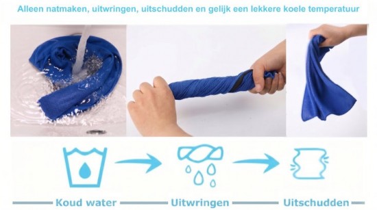 Handleiding Cooling Towel Donkerblauw