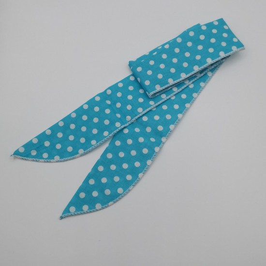 Koelsjaal blauw gestipt