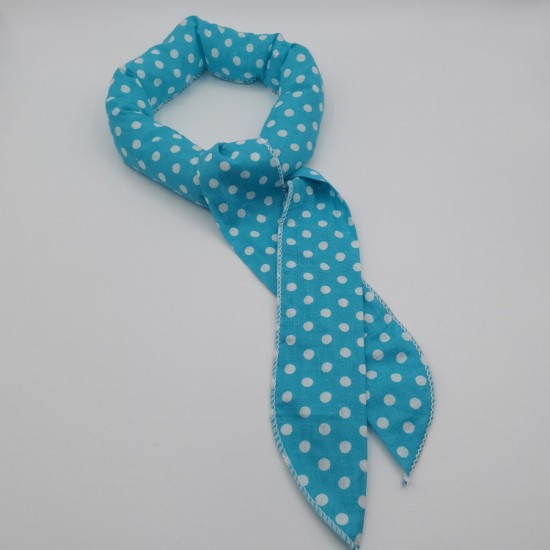 Koelsjaal blauw gestipt