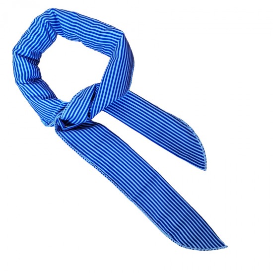 Koelsjaal Gestreept blauw/wit