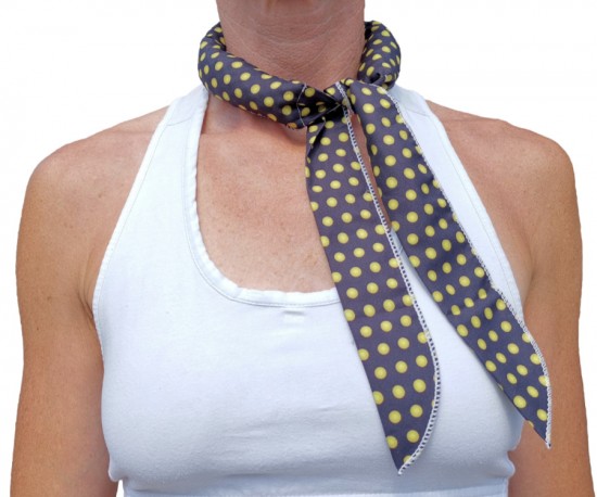 Koelsjaal Gestipt zwart/geel