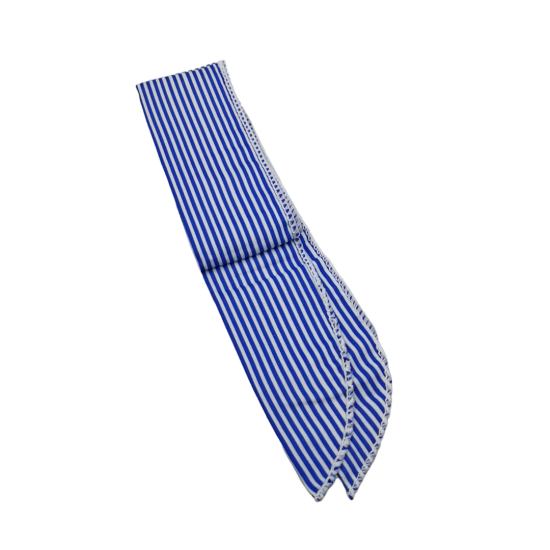 Koelsjaal gestreept blauw-wit niet geactiveerd