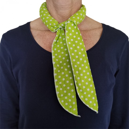 Koelsjaal groen gestipt