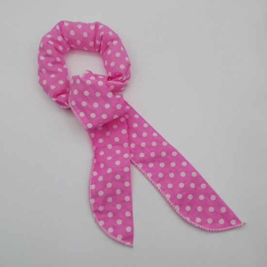 Koelsjaal roze gestipt