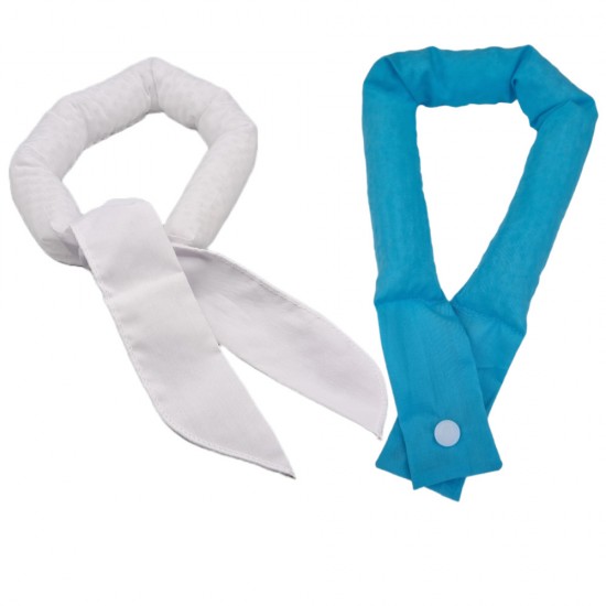 Koelsjaal witafkoelsjaal lichtblauw