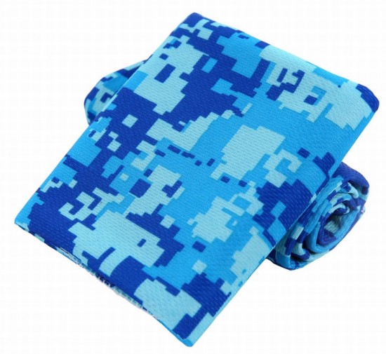 Magic Cool Towel Lichtblauw Geblokt