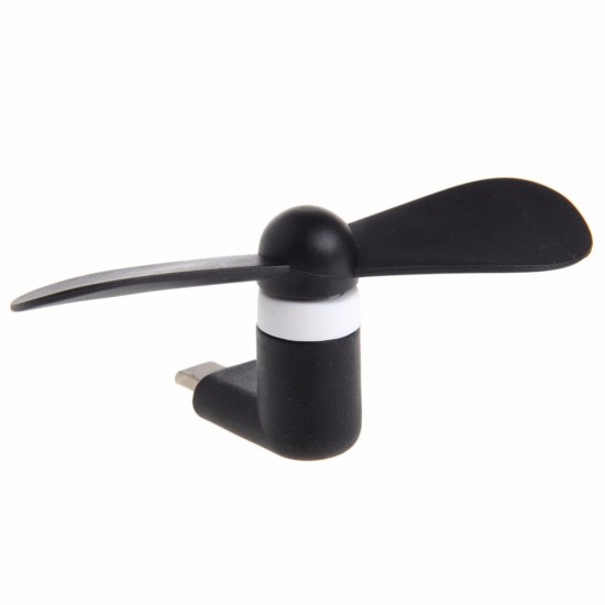 Mini ventilator USB C zwart