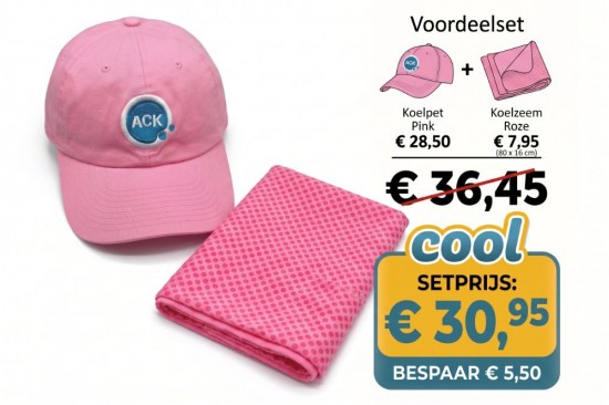 Set Koelpet Pink en Koelzeem Roze