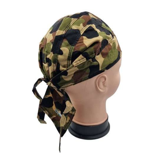 Verkoelende hoofddoek camouflage achterkant