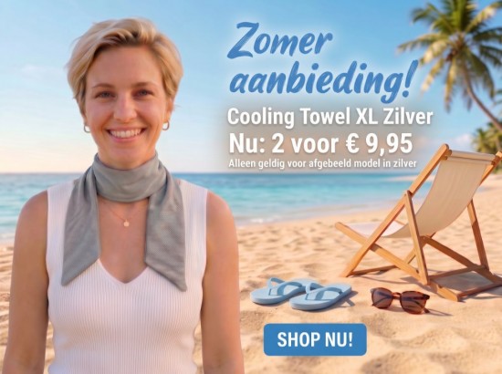 Zomer aanbieding  Cooling Towel XL Zilver